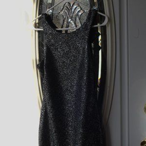 speechless black mini dress size 6 with silver sequins..